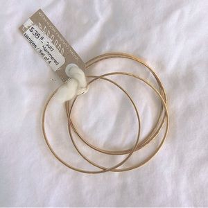 NWT Armano Studio Gold Hammered Bangles - Set of 4
